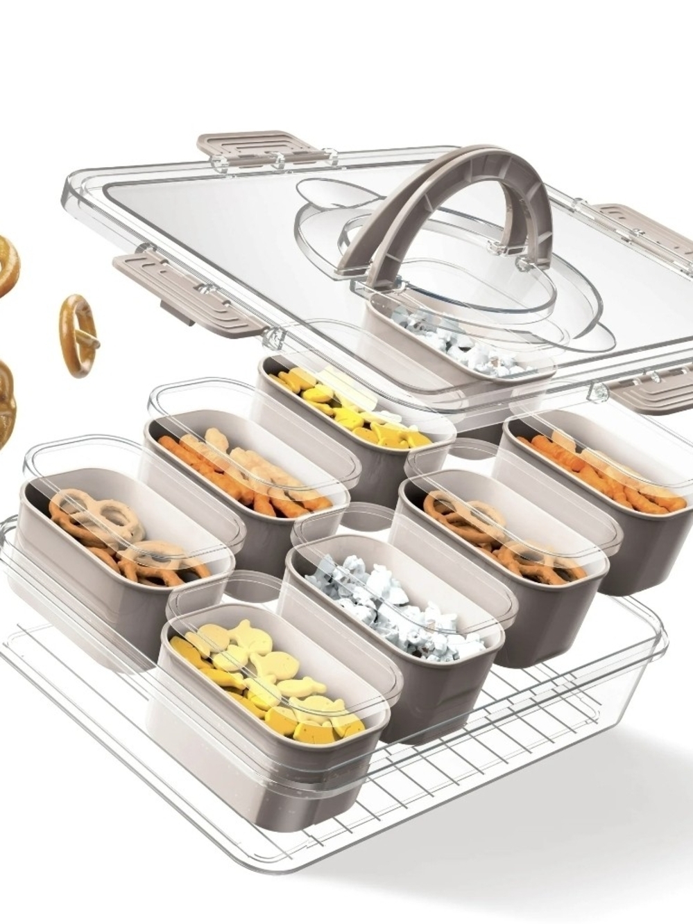 Cook With Color 8-Compartment Box, Taupe - Picture 3 of 6